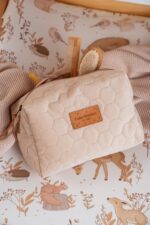 Zestaw <b> Torba do wózka M  + Kosmetyczka M 23×18 cm </b> <em> Velvet Ciepły beż </em> - obrazek 6