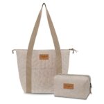 Zestaw <b> Torba do wózka M  + Kosmetyczka M 23×18 cm </b> <em> Velvet Cappuccino </em>